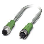 Phoenix Contact Male 5 way M12 to Female 5 way M12 Sensor Actuator Cable, 1.5m
