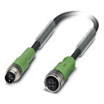 Phoenix Contact Male 3 way M8 to Female 3 way M12 Sensor Actuator Cable, 3m