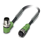 Phoenix Contact Male 5 way M12 to Female 5 way M12 Sensor Actuator Cable, 300mm