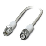 Phoenix Contact Male 4 way M12 to Female 4 way M12 Sensor Actuator Cable, 600mm