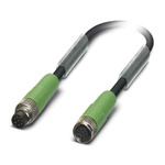 Phoenix Contact Male 8 way M8 to Female 8 way M8 Sensor Actuator Cable, 600mm