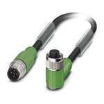 Phoenix Contact Male 5 way M12 to Female 5 way M12 Sensor Actuator Cable, 300mm