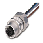 Phoenix Contact Straight Female 5 way M12 to Unterminated Sensor Actuator Cable, 1.5m
