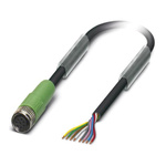 Phoenix Contact Female 8 way M8 to Sensor Actuator Cable, 1.5m