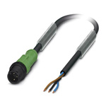 Phoenix Contact Male 3 way M12 to Sensor Actuator Cable, 10m