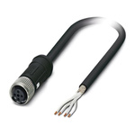 Phoenix Contact Female 4 way M12 to 4 way Unterminated Sensor Actuator Cable, 5m