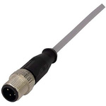Harting Straight Male 4 way M12 to Unterminated Sensor Actuator Cable, 1m