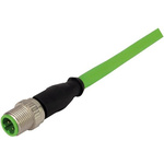 HARTING Straight Female 4 way M12 to Straight Male 4 way M12 Sensor Actuator Cable, 1m