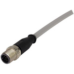 HARTING Straight Male 12 way M12 to Unterminated Sensor Actuator Cable, 5m