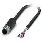 Phoenix Contact Straight Male 5 way M12 to Unterminated Bus Cable, 5m