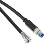TE Connectivity Straight Male 4 way M8 to Unterminated Sensor Actuator Cable, 1.5m