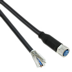 TE Connectivity Straight Female 4 way M8 to Unterminated Sensor Actuator Cable, 1.5m