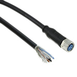TE Connectivity Straight Female 3 way M8 to Unterminated Sensor Actuator Cable, 1.5m