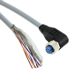 TE Connectivity Right Angle Female 8 way M12 to Unterminated Sensor Actuator Cable, 1.5m