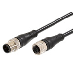 Molex Female 5 way M12 to Straight Male 5 way M12 Sensor Actuator Cable, 2m