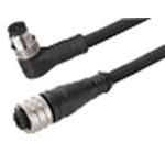 Brad from Molex Right Angle Female 5 way M12 to Right Angle Male 5 way M12 Sensor Actuator Cable, 2m