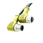 Brad from Molex Right Angle Female 3 way M8 to Right Angle Male 3 way M8 Sensor Actuator Cable, 1m