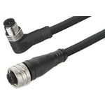 Molex Straight Female 4 way M12 to Straight Male 4 way M12 Sensor Actuator Cable, 2m