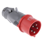 Legrand, HYPRA IP44 Red Cable Mount 3P+N+E Industrial Power Plug, Rated At 32.0A, 415.0 V