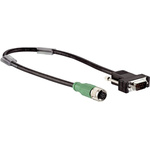 Sick Female 8 way M12 to Straight Male 9 way 9 Pin D-sub Sensor Actuator Cable, 500mm