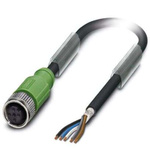 Phoenix Contact Straight Female M12 to Sensor Actuator Cable, 10m