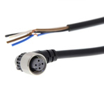 Omron Right Angle Female M12 to Unterminated Sensor Actuator Cable, 5m