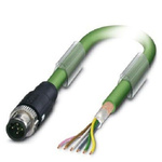 Phoenix Contact Straight Male M12 to Male M12 Bus Cable, 2m