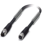 Phoenix Contact Straight Female M8 to Straight Male M8 Bus Cable, 130mm