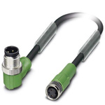 Phoenix Contact Male M12 to Straight Female M8 Sensor Actuator Cable, 600mm