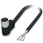 Phoenix Contact Right Angle Female M12 to Sensor Actuator Cable, 2m