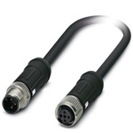 Phoenix Contact Straight Male M12 to Female M12 Sensor Actuator Cable, 2m