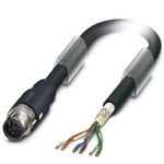 Phoenix Contact Straight Male M12 to Unterminated Bus Cable, 5m