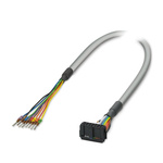 Phoenix Contact Male Pigtail to Straight Female 1 X 14 way IDC Cable, 1m