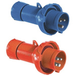 Merlin Gerin, PratiKa IP67 Red Cable Mount 3P+E Industrial Power Plug, Rated At 32.0A, 415.0 V