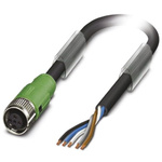 Phoenix Contact Straight Female 5 way M12 to Unterminated Sensor Actuator Cable, 3m