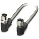 Phoenix Contact Right Angle Female 5 way M12 to Right Angle Male 5 way M12 Bus Cable, 500mm