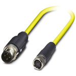 Phoenix Contact Straight Female 4 way M8 to Straight Male 4 way M12 Sensor Actuator Cable, 500mm