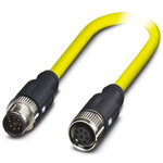 Phoenix Contact Female 8 way M12 to Straight Male 8 way M12 Sensor Actuator Cable, 5m