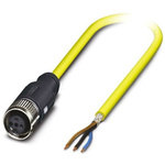 Phoenix Contact Straight Female 3 way M12 to Unterminated Sensor Actuator Cable, 2m