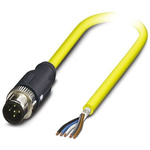 Phoenix Contact Straight Male 5 way M12 to Unterminated Sensor Actuator Cable, 5m