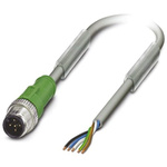 Phoenix Contact Straight Male 5 way M12 to Unterminated Sensor Actuator Cable, 5m