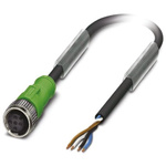 Phoenix Contact Straight Female 4 way M12 to Unterminated Sensor Actuator Cable, 2m