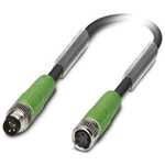 Phoenix Contact Straight Male 4 way M8 to Straight Female 4 way Unterminated Sensor Actuator Cable, 3m