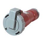 ABB, Tough & Safe IP67 Red Cable Mount 3P+E Industrial Power Socket, Rated At 16.0A, 415.0 V