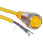 Turck Straight Female 3 way 7/8 in Circular to Unterminated Sensor Actuator Cable, 2m