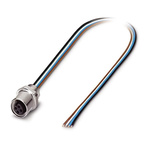 Phoenix Contact Straight Female 4 way M5 to Unterminated Sensor Actuator Cable, 500mm