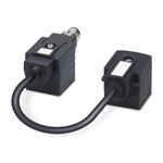 Phoenix Contact Straight Female 4 way DIN 43650 Form A x 2 to Right Angle Male M12 Sensor Actuator Cable, 150mm
