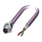 Phoenix Contact Male 2 way M12 to Bus Cable, 5m