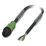 Phoenix Contact Male 4 way M12 to 4 way M12 Sensor Actuator Cable, 1.5m