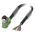 Phoenix Contact Female 8 way M12 to 8 way Unterminated Sensor Actuator Cable, 1.5m
